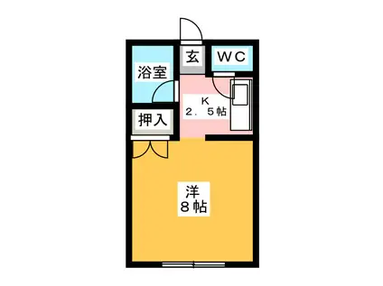 和み館中(1K/1階)の間取り写真