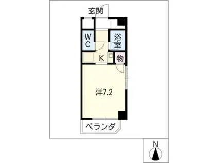 シャルマン千種(1K/3階)の間取り写真