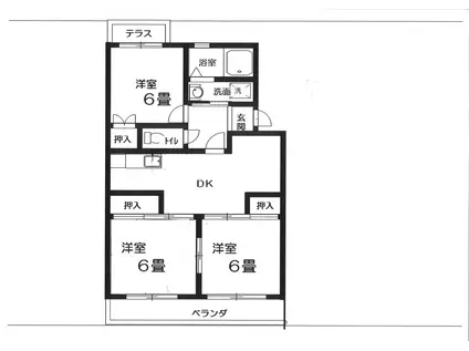 ラフォーレ17(3DK/3階)の間取り写真