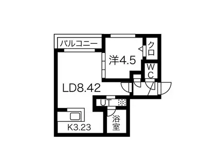 ラカシータ LA CASITA(1LDK/4階)の間取り写真