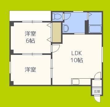マイプラザ田島(2DK/4階)の間取り写真