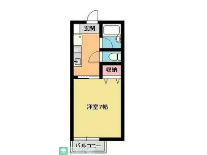 エトワールII(1K/2階)の間取り写真