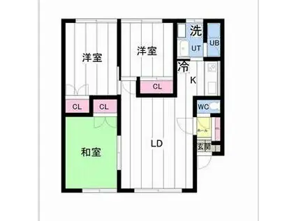 メゾン白はと(3LDK/2階)の間取り写真