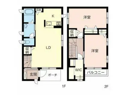 シャーメゾン西浜(2LDK/1階)の間取り写真