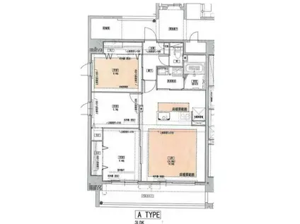 FAMILIE(3LDK/6階)の間取り写真