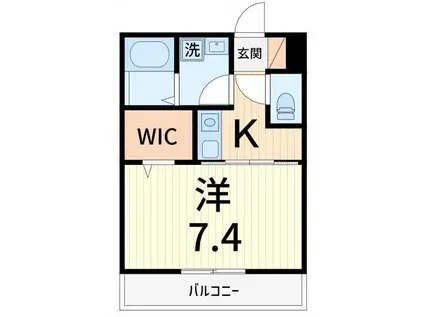 MER五番館(1K/1階)の間取り写真