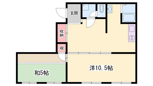 サクライビル(2LDK/2階)の間取り写真