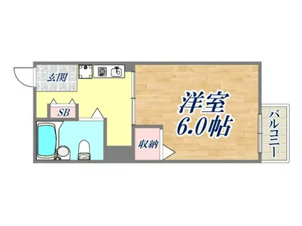 ハイム・タカクラ(1K/2階)の間取り写真