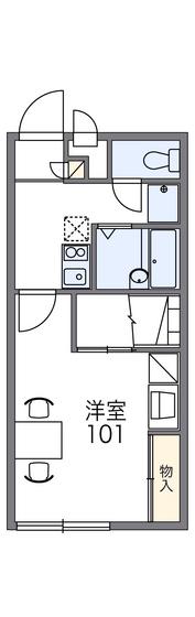 レオパレスCHAMBRES(1K/2階)の間取り写真