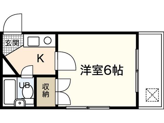 GRADO宇品UNO(1K/4階)の間取り写真