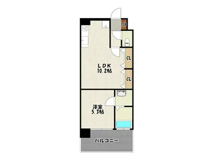 NO82 EMPRESS(1LDK/6階)の間取り写真