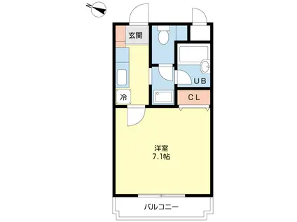 エスターテ(1K/1階)の間取り写真