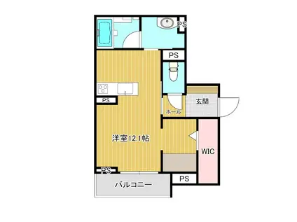 グランレーヴ大宮西(ワンルーム/1階)の間取り写真