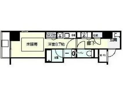 シャーメゾン 神戸(1K/8階)の間取り写真