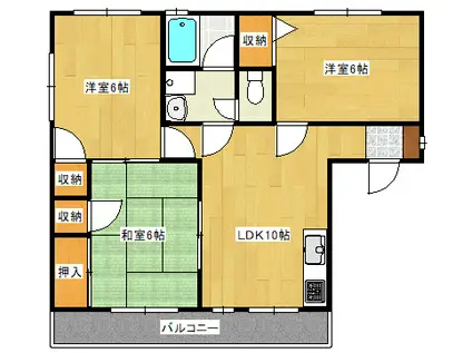 プレンヌ(3LDK/1階)の間取り写真