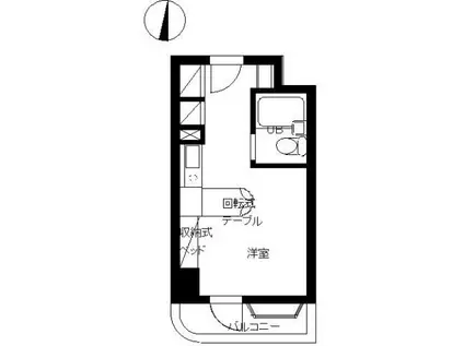 インペリアル南麻布サテライト(ワンルーム/4階)の間取り写真