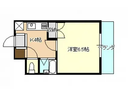 第2植野ビル(1K/3階)の間取り写真