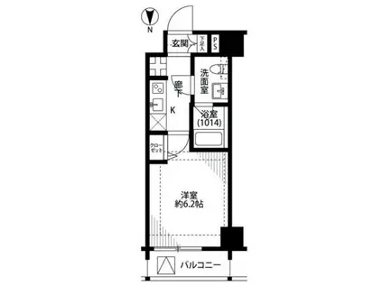 CION OSAKA イースト GATE(1K/4階)の間取り写真