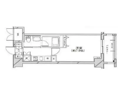 ライジングプレイス浅草参番館(1K/3階)の間取り写真