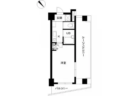 スカイコート目白台(1K/6階)の間取り写真