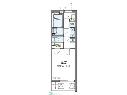 レオネクストラグーザ馬事公苑(1K/3階)の間取り写真