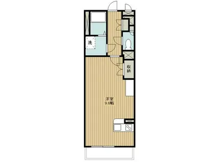 ミランダセレブII(ワンルーム/2階)の間取り写真