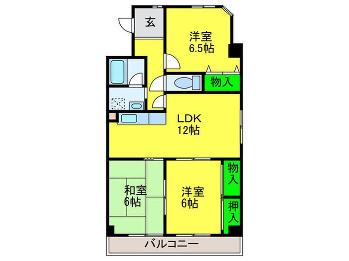 プレアデス(3LDK/2階)の間取り写真