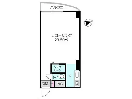 バラードハイム新宿渡辺ビル(ワンルーム/8階)の間取り写真