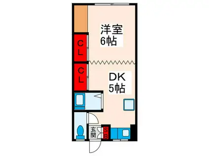 コーポエスカイヤ(1DK/3階)の間取り写真