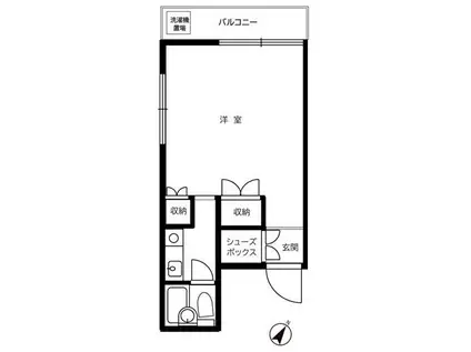エクセレント21(ワンルーム/6階)の間取り写真