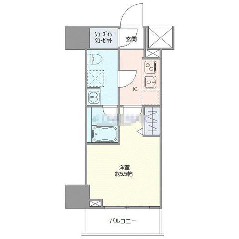 ジェノヴィア西川口III(1K/7階)の間取り写真