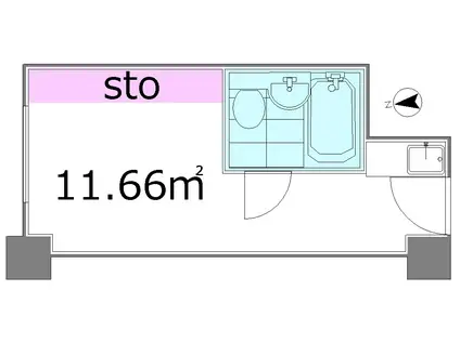 六本木ビジネスアパートメンツ(ワンルーム/4階)の間取り写真