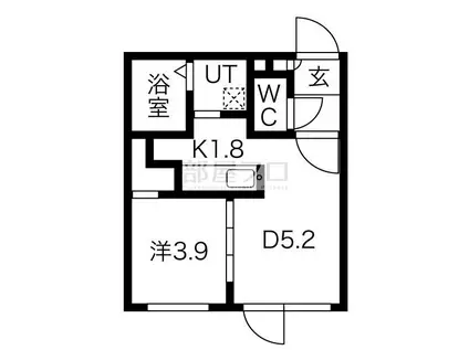 PRIME TERRACE女性専用(1DK/3階)の間取り写真