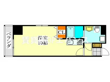 グランフォース習志野(1K/4階)の間取り写真