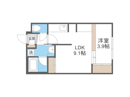 アリソンヴェール(1LDK/1階)の間取り写真