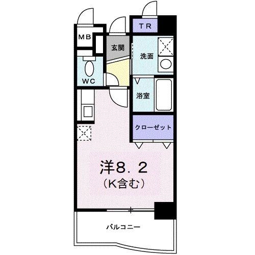コートライブリーN(ワンルーム/4階)の間取り写真
