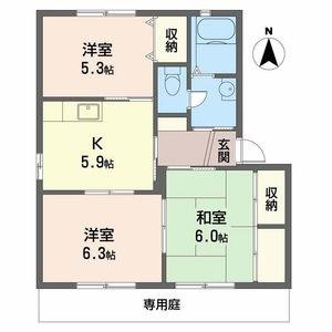 シャーメゾン志保A(3K/1階)の間取り写真