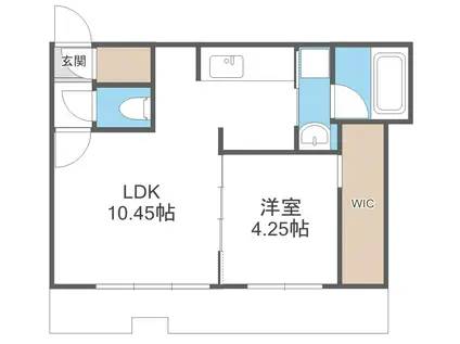 ラ・シュエットII(1LDK/3階)の間取り写真