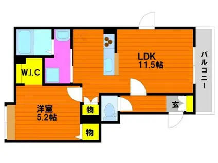 TERRAHOME TAMASHIMA(1LDK/2階)の間取り写真