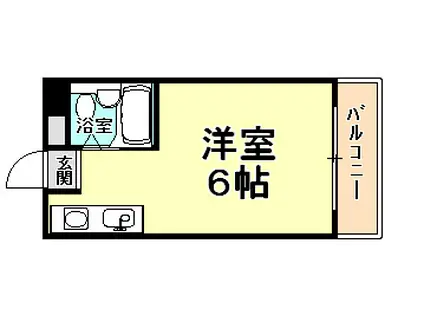 ネオダイキョー芦屋(1K/3階)の間取り写真