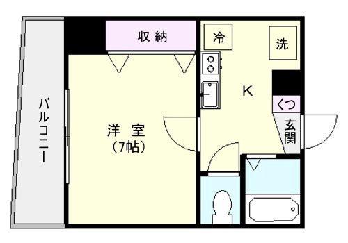 アーバンライフ東邦ビル(1K/2階)の間取り写真