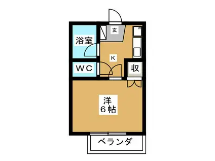 ネクスト・ルーミー212(1K/2階)の間取り写真