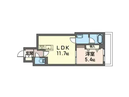 グリナージュ谷中(1LDK/1階)の間取り写真