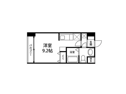 WILL DO五橋(ワンルーム/2階)の間取り写真