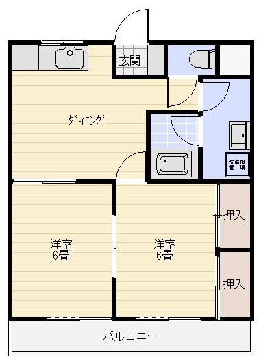 シティハイツ志村(2DK/3階)の間取り写真