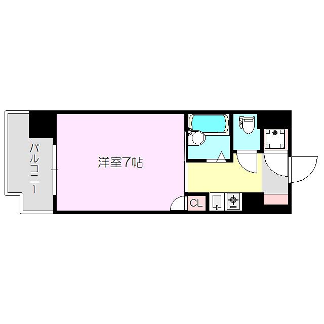 CITYLIFE新大阪(1K/3階)の間取り写真