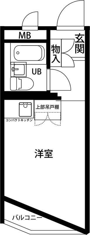 アーバンホーム日野台(ワンルーム/3階)の間取り写真