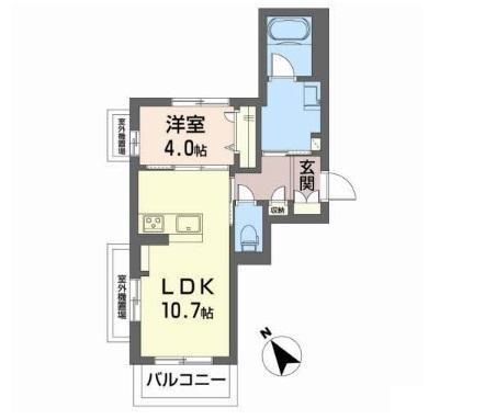 SHAMAISON春日(1LDK/2階)の間取り写真