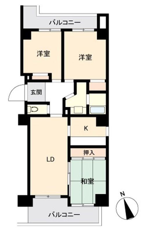 ウィルテラス南大塚(3LDK/5階)の間取り写真