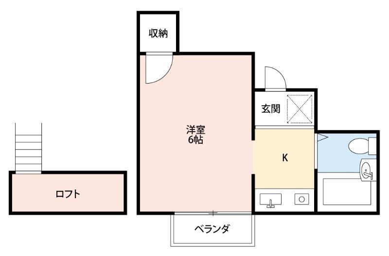 パティオ橋本(1K/2階)の間取り写真